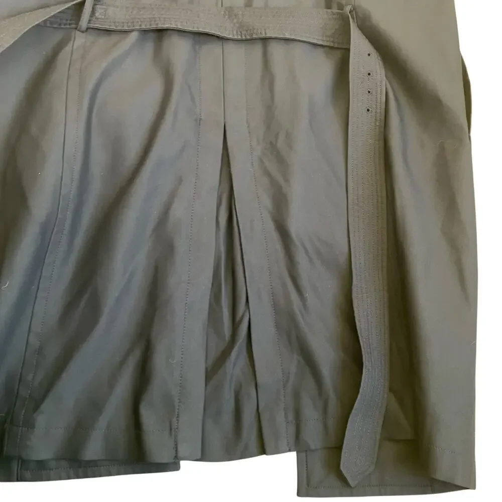 Banana Republic Mens Heritage Collection Navy Water Repellent Long Trench Coat - Picture 14 of 16